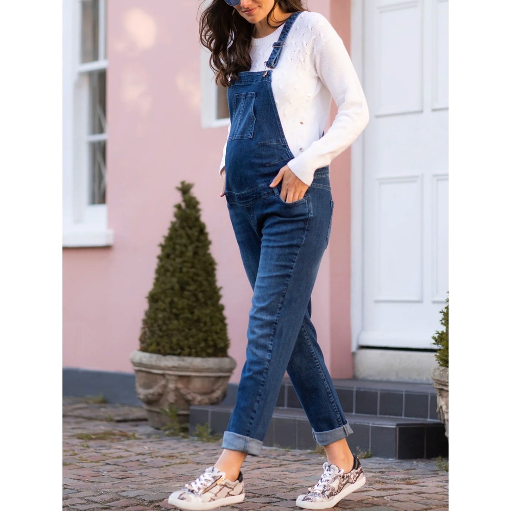 SERAPHINE‎ Travis Maternity Cuffed Denim Overalls